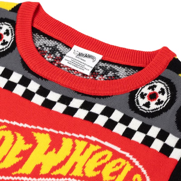 Hot Wheels Mens Tyre & Spanner Fairisle Christmas Jumper