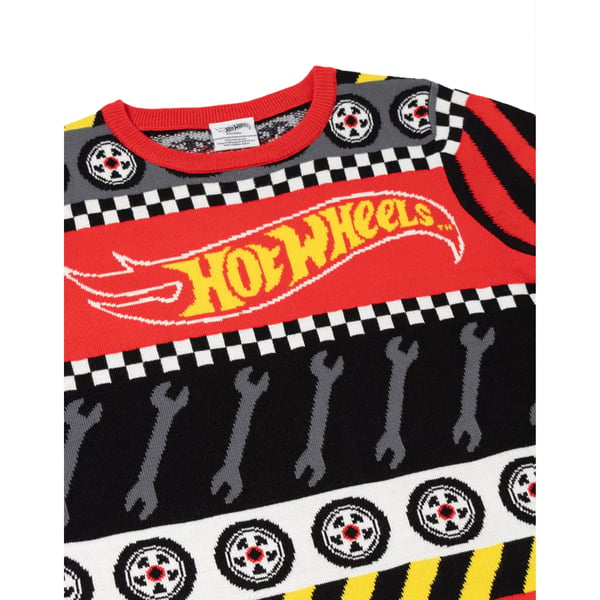 Hot Wheels Mens Tyre & Spanner Fairisle Christmas Jumper