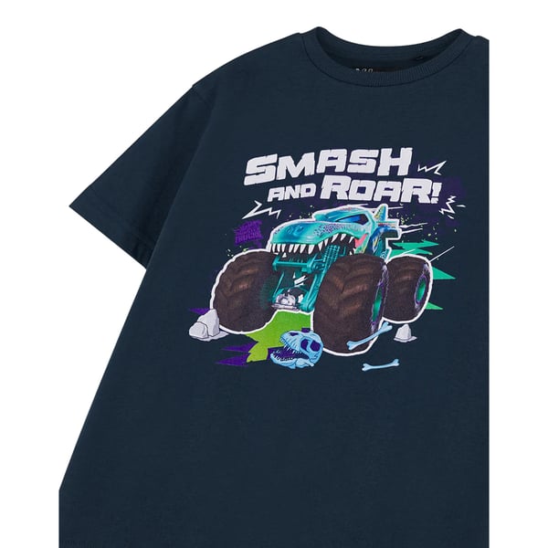 Hot Wheels Boys Smash And Roar Short-Sleeved T-Shirt