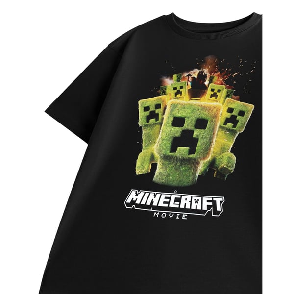 Minecraft Boys Creeper Photograph T-Shirt