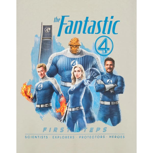 Fantastic Four Unisex aikuisten First Steps lyhythihainen T-paita