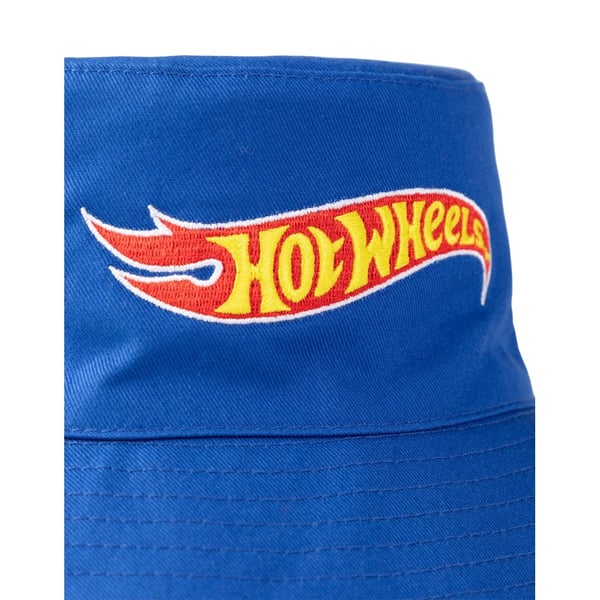 Hot Wheels Mens Checkerboard Logo Reversible Bucket Hat