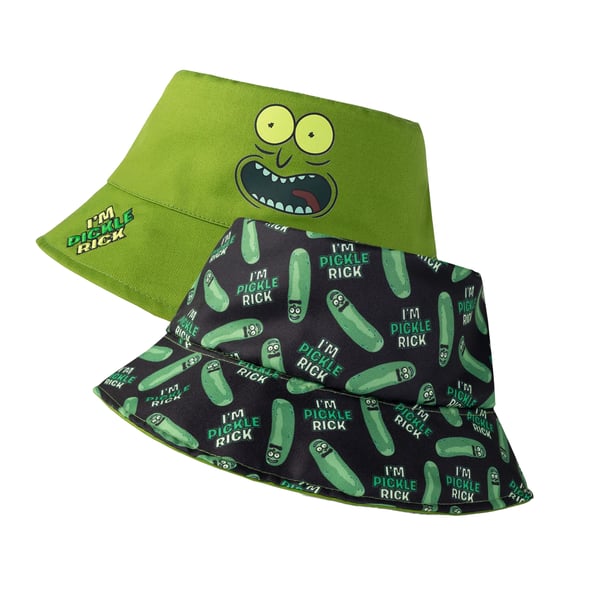 Rick And Morty Mens I´m Pickle Rick Reversible Bucket Hat