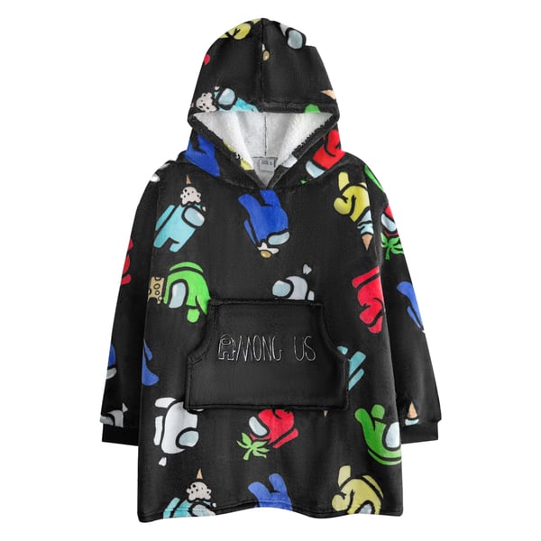 Among Us Boys Character All-Over Print Blanket Hoodie