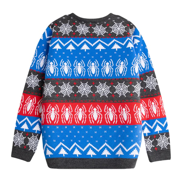 Spider-Man Boys Face Christmas Jumper