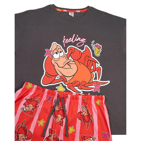 The Little Mermaid Womens/Ladies Sebastian Short-Sleeved Long Pyjama Set