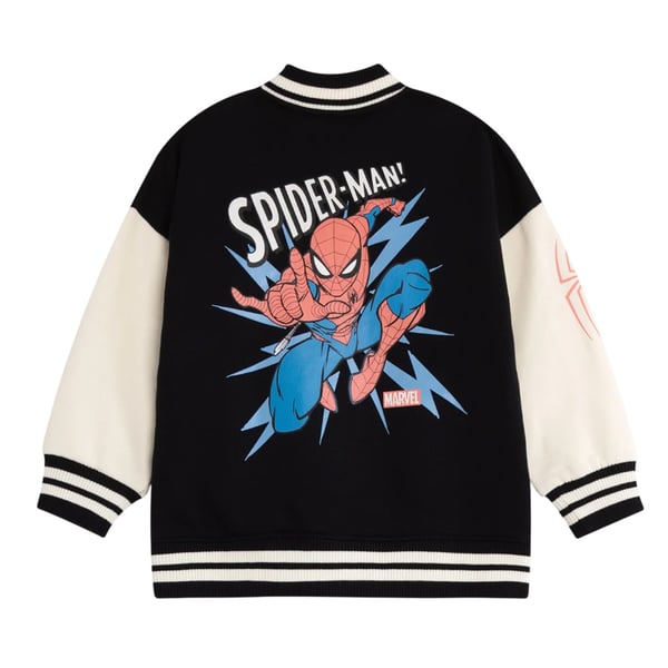 Spider-Man Boys Embroidered Logo Varsity Jacket