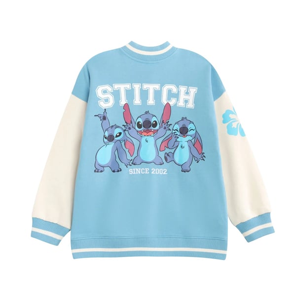 Lilo & Stitch Girls Embroidered Logo Varsity Jacket