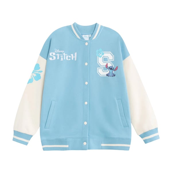 Lilo & Stitch Girls Embroidered Logo Varsity Jacket