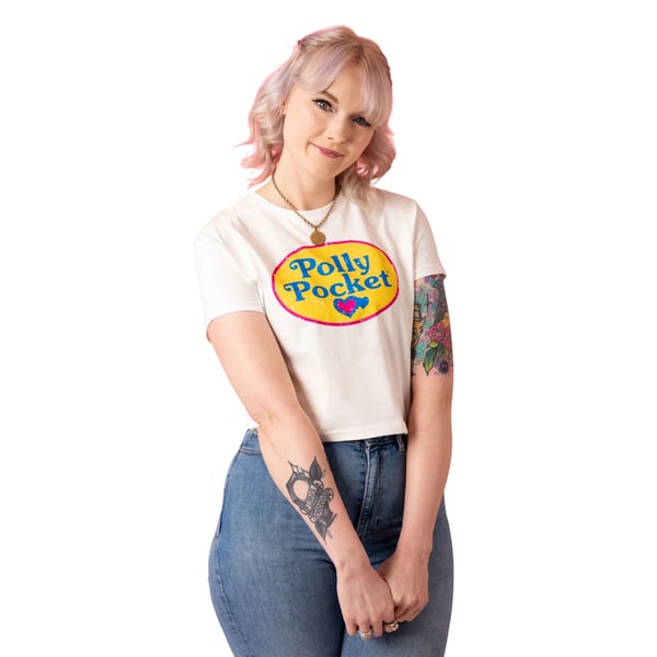 Polly Pocket Womens/Ladies Retro Logo Crop T-Shirt