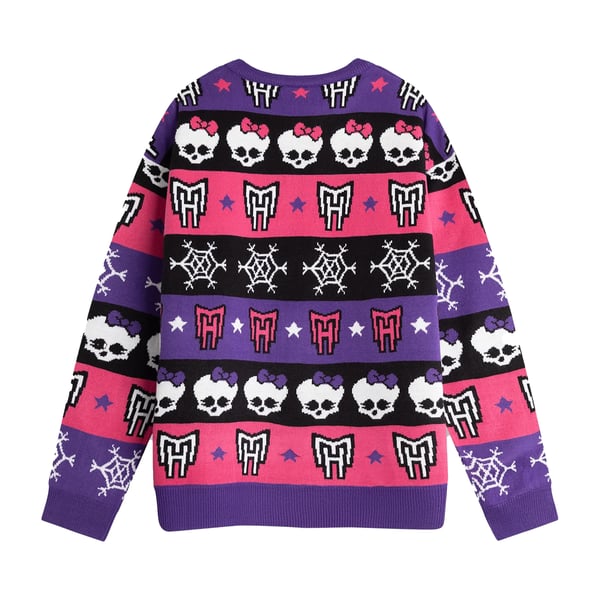 Monster High Womens/Ladies Skull & Snowflake Christmas Jumper