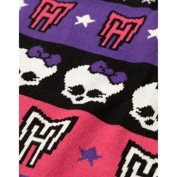 Monster High Womens/Ladies Skull & Snowflake Christmas Jumper