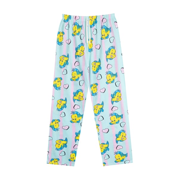 The Little Mermaid Womens/Ladies Ariel & Flounder Short-Sleeved Long Pyjama Set