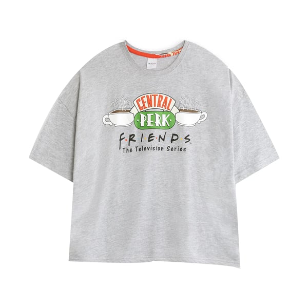 Friends Womens/Ladies Logo Short-Sleeved Long Pyjama Set