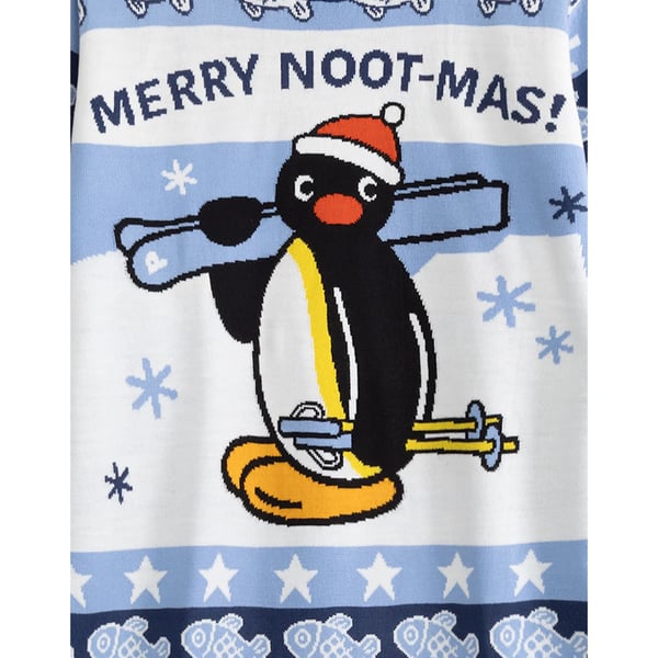 Pingu Unisex Adult Merry Noot-Mas Christmas Jumper