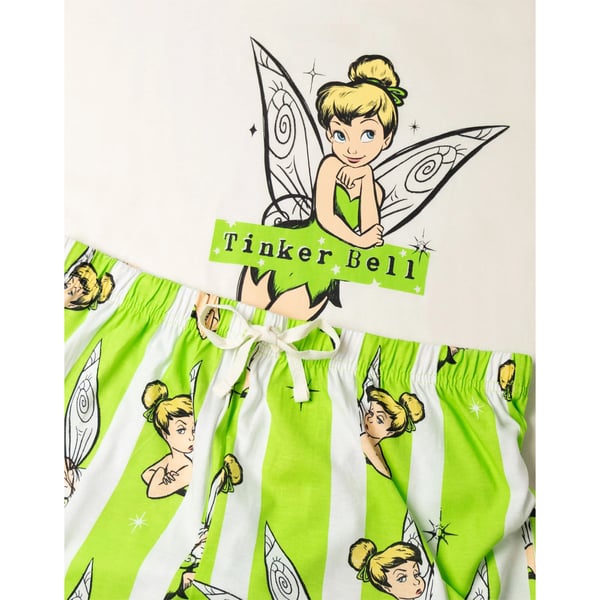 Tinkerbell Womens/Ladies Short-Sleeved Long Pyjama Set