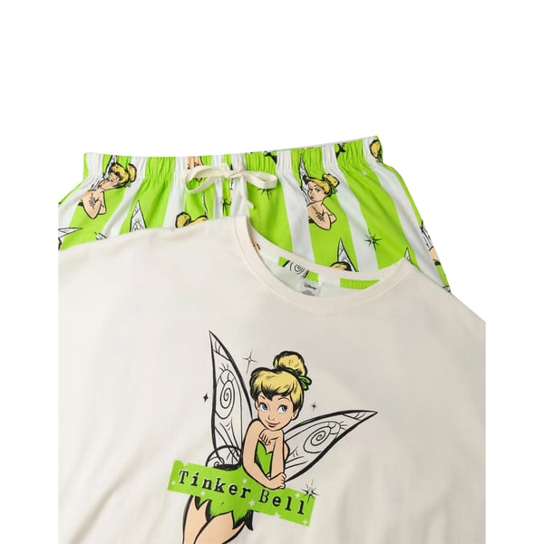 Tinkerbell Womens/Ladies Short-Sleeved Long Pyjama Set