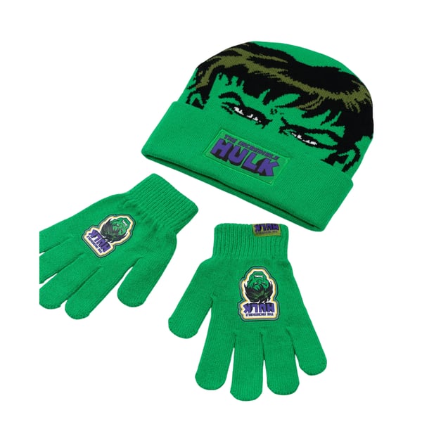 The Incredible Hulk Boys Beanie & Gloves Set