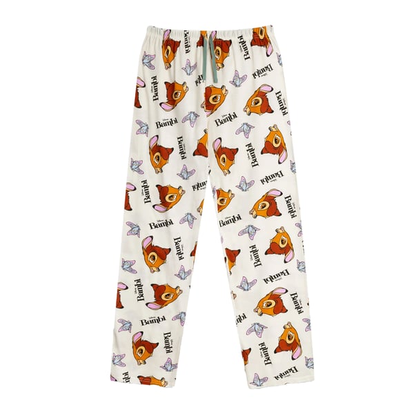 Bambi Womens/Ladies Logo Short-Sleeved Long Pyjama Set