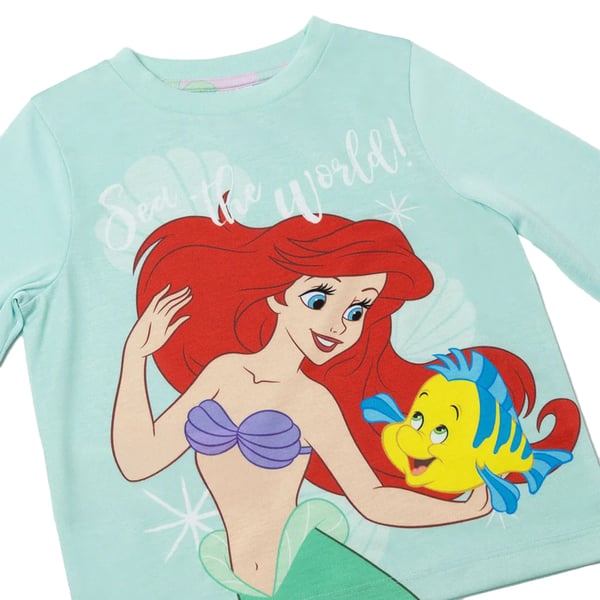 The Little Mermaid Girls Ariel & Flounder Long Pyjama Set