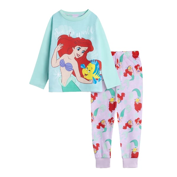 The Little Mermaid Girls Ariel & Flounder Long Pyjama Set