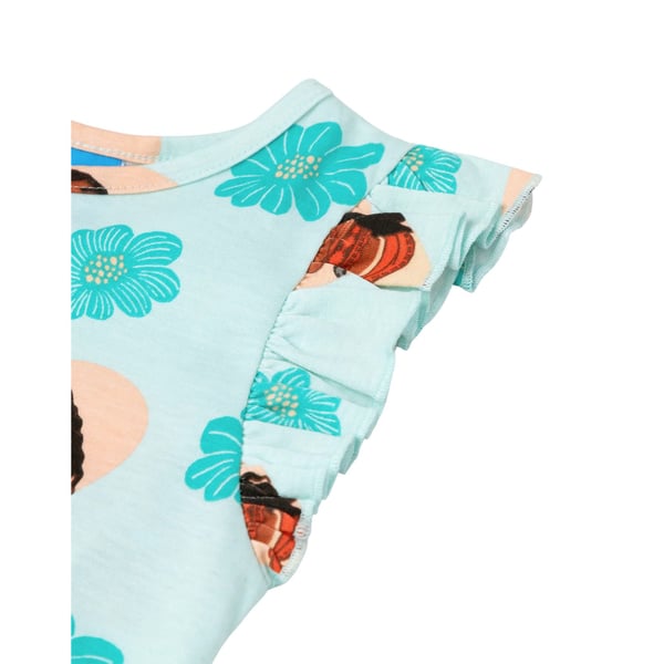 Moana Girls Flowers All-Over Print Sleeveless Playsuit