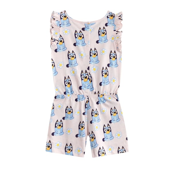 Bluey Girls Flowers All-Over Print Sleeveless Playsuit