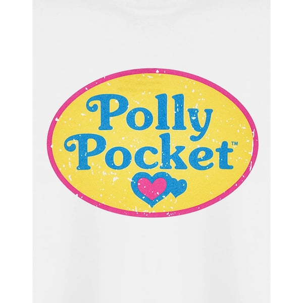 Polly Pocket Womens/Ladies Retro Logo Cropped Short-Sleeved T-Shirt