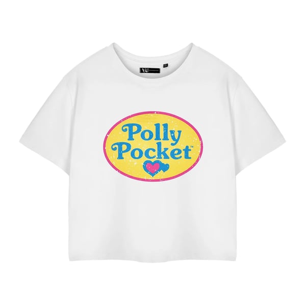 Polly Pocket Dam/Dam Retro Logotyp Kortärmad T-shirt med kort ärm