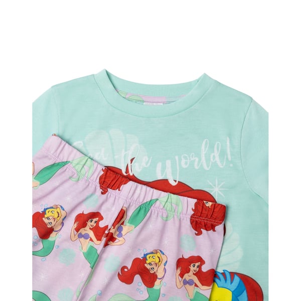 The Little Mermaid Girls Ariel & Flounder Long Pyjama Set
