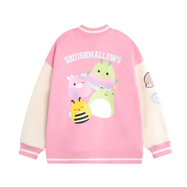 Squishmallows Girls Squish Squad Varsity Jacket