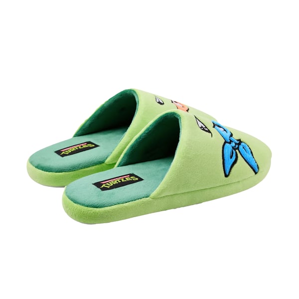Teenage Mutant Ninja Turtles Mens Character Faces Mule Slippers