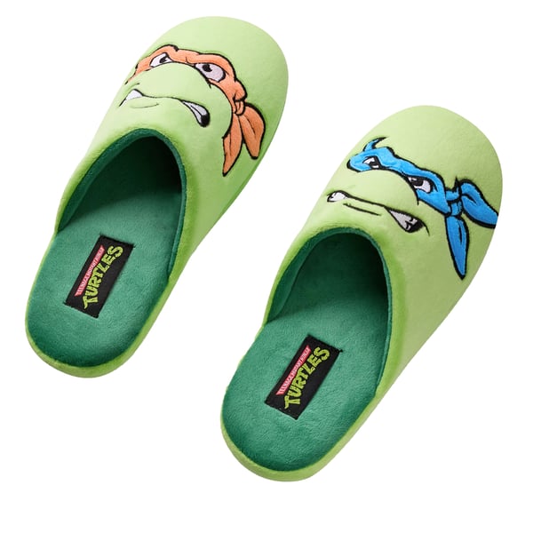 Teenage Mutant Ninja Turtles Mens Character Faces Mule Slippers