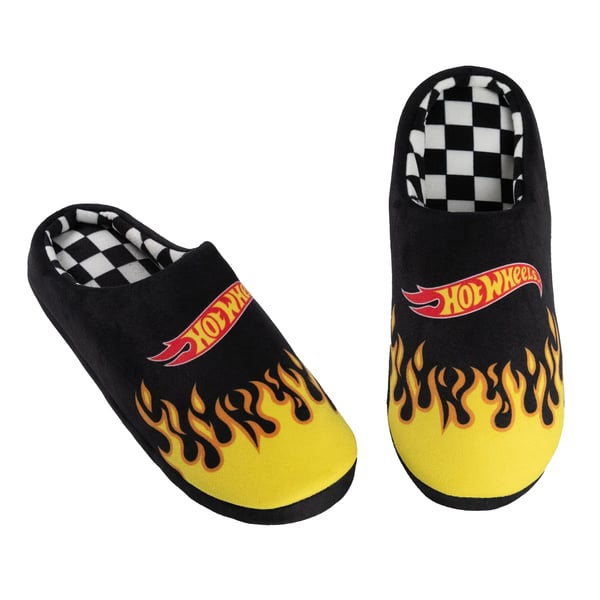 Hot Wheels Mens Logo Mule Slippers