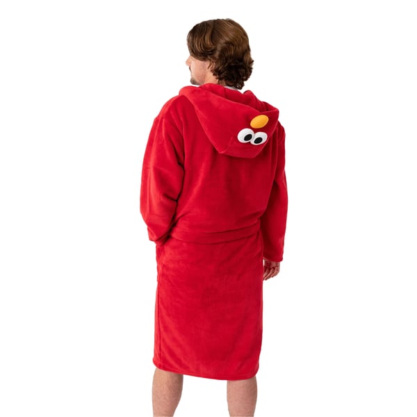 Sesame Street Unisex Adult Elmo Hooded Robe