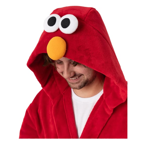Sesame Street Unisex Adult Elmo Hooded Robe