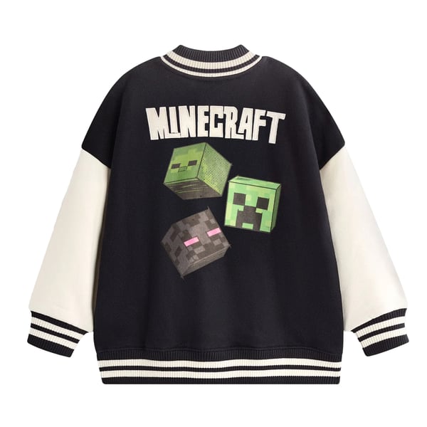 Minecraft Boys Creeper Varsity Jacket