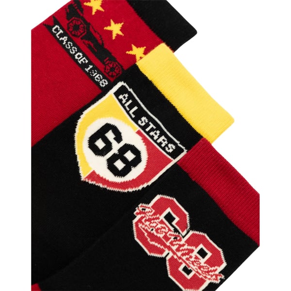 Hot Wheels Mens Checkerboard Flame Calf-Length Socks (Pack of 5)