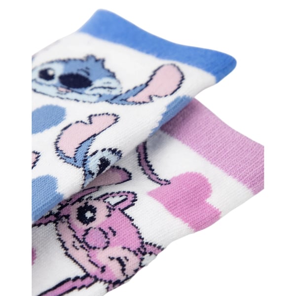 Lilo & Stitch Girls Stitch & Angel Calf-Length Socks (Pack of 5)