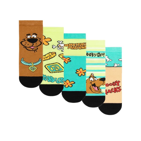 Scooby Doo Childrens/Kids Character Calf-Length Socks (Pack of 5) Scooby Doo Childrens/Kids Character Calf-Length Socks (Pack of 5)