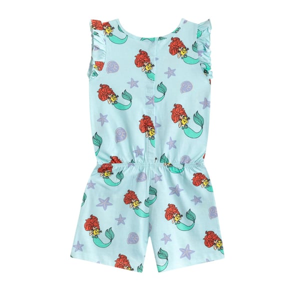 The Little Mermaid Girls Ariel & Flounder All-Over Print Sleeveless Playsuit