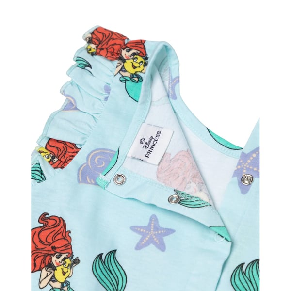 The Little Mermaid Girls Ariel & Flounder All-Over Print Sleeveless Playsuit