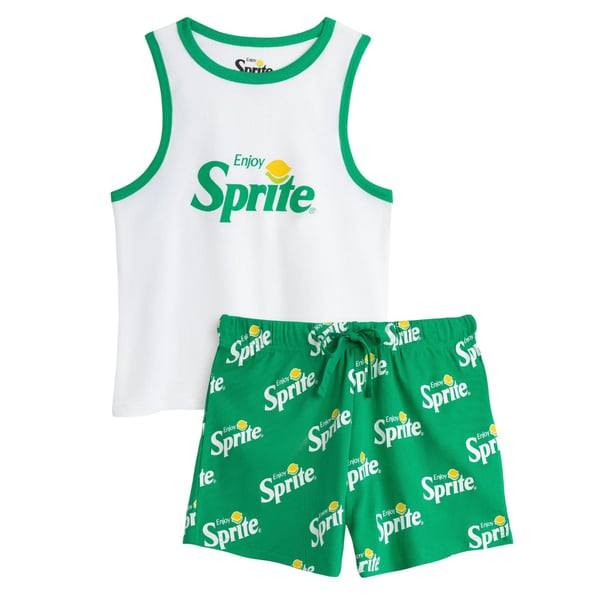 Sprite Womens/Ladies Enjoy Short-Sleeved Short Pyjama Set