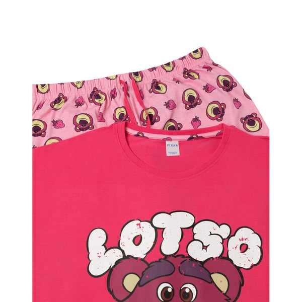 Toy Story Womens/Ladies Lotso Face Short-Sleeved Long Pyjama Set