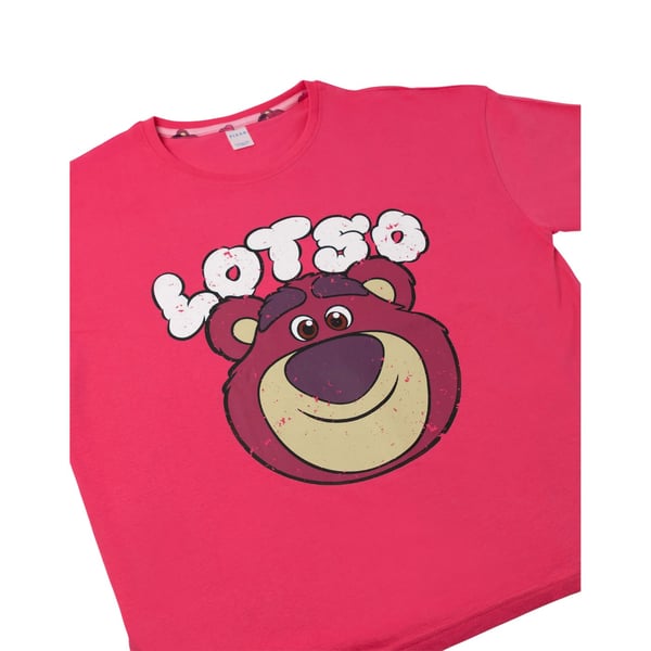 Toy Story Womens/Ladies Lotso Face Short-Sleeved Long Pyjama Set