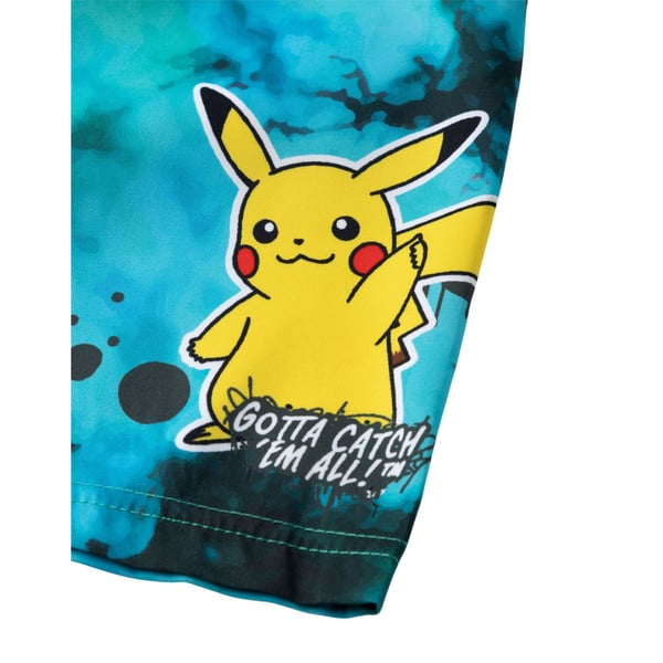 Pokemon Boys Pikachu Tie Dye Swim Shorts