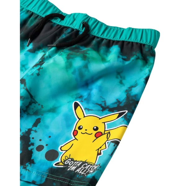 Pokemon Boys Pikachu Tie Dye Swim Shorts
