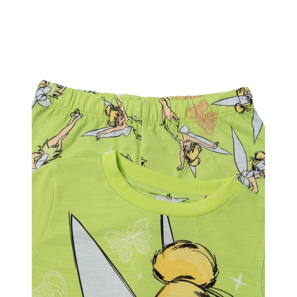 Tinkerbell tyttöjen perhoskuvioinen pitkä pyjamasetti