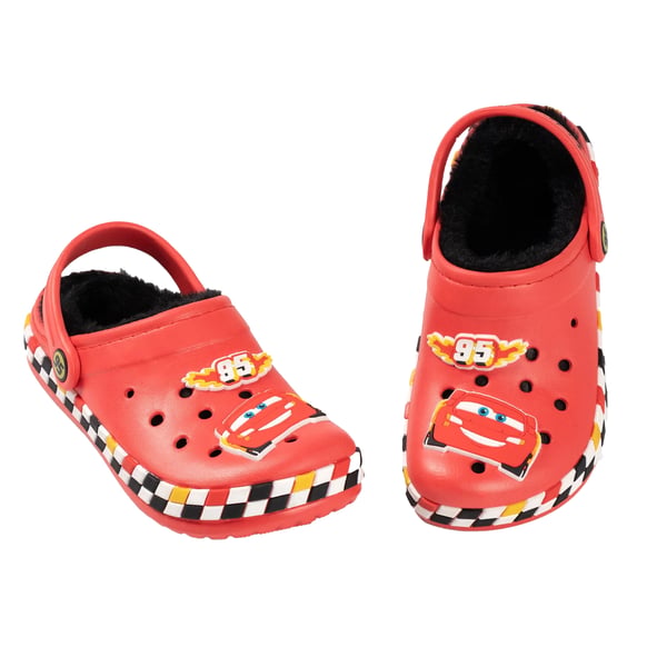 Cars Boys Lightning McQueen Fur Lined Clogs