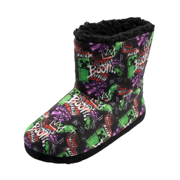 Minecraft Boys All-Over Print Slipper Boots
